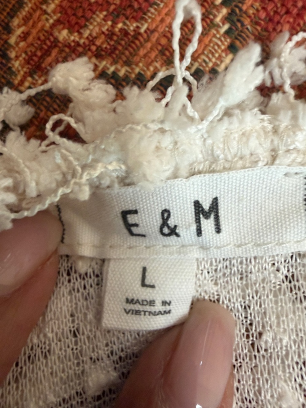 Open-Front Cream Textured Teddy Jacket - Picture 3 of 4